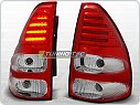 Zadní světla, lampy LED Toyota Land Cruiser 120, 2003-2009, čiré, červené LDTO10