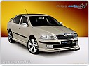 Chromové, plastové kryty zrcátek Škoda Octavia 2, 2004-2008