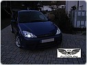 Přední světla Ford Focus 1, 2001-2004, Angel Eyes, chrom LPFO01