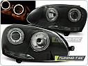 Přední světlomety, světla, lampy Volkswagen Golf 5, 2003-2009, Angel Eyes, černé, VÝPRODEJ