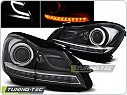 Přední světlomety Mercedes W204, classe C 2011- LED blinkr, černé black LPME87