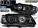 Přední světlomety lampy BMW X5 E53, XENON 1999-2003, Angel Eyes, LED, černé black LPBMC5