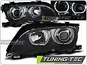 Přední světlomety BMW E46 Sedan Touring, 2001-2005, Angel Eyes, černé black LPBMD8