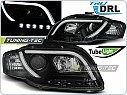 Přední světlomety Audi A4 B7,  2005-2008, Tube Light, LED, černé black + denní svícení LPAUB5