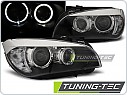 Přední, světla, světlomety, lampy BMW X1, E84, 2009-2012, Angel Eyes, černé black, LPBME0