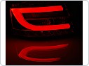 Zadní světlomety, lampy Audi A6, C6, 2004-2008, sedan, LED BAR červené, čiré, 6pin, LDAUC0