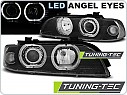 Přední světlomety, lampy BMW E39, 1995-2003, Angel Eyes LED, black černé LPBME1, AKCE skladem