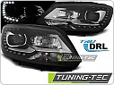 Přední světlomety, světla, lampy VW Volkswagen Touran 2009-, LED Daylight DRL, černé black, LPVWL3 s denním svícením