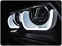 Přední světla, světlomety, lampy BMW X1 E84, 12-14 Tube Light, černé black, s denním svícením LPBME6