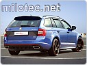 Škoda Octavia 3. RS Combi, převlek originálního spoileru RS Milotec, černý lesklý