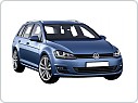 Vana do kufru LUX s protiskluzem VW Golf 7 VII 2013- combi, horní kufr