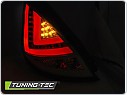 Zadní světlomety, lampy Ford Fiesta, 2008-2012, hatchback, LED BAR, červená, kouřová, LDFO46