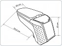 Loketní opěrka LUX 2 Škoda Roomster, 2006-, černostříbrná