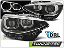 Přední světla, světlomety BMW F20, F21 2011-2014, Angel Eyes s denním svícením černé LPBMG7