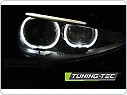 Přední světla, světlomety BMW F20, F21 2011-2014, Angel Eyes s denním svícením černé LPBMG7