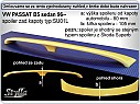 Křídlo SU1, zadní spoiler, VW Passat 3BG, SEDAN, 2001-2004