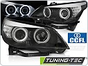 Přední světla angel eyes CCFL BMW E60,E61 2003-2007 černé