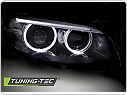 Přední světla LED angel eyes s denními světly BMW F10,F11 xenon D1S 2010-2013 černá, AKCE