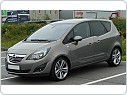 Gumové koberce, autokoberce sada OPEL Meriva 2010-