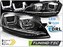 Přední světla VW Golf 7 2012-2017, U-TYPE, s led drl denním svícením a dynamickým blinkrem 