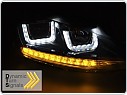 Přední světla VW Golf 7 2012-2017, U-TYPE, s led drl denním svícením a dynamickým blinkrem 