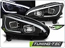 Přední světla Peugeot 208, 2012-2015, led tube light černé