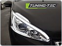 Přední světla Peugeot 208, 2012-2015, led tube light, chrom