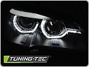 Přední světla BMW X5 E70, 2007-2010, angel eyes, DRL, černá