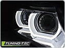 Přední světla BMW E90, E91 2009-2011 3D Angel eyes, chromová