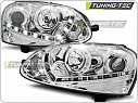 Přední světla Volkswagen Golf 5, 2003-2009, LED Daylight, chrom, H7 + RL LPVWD2